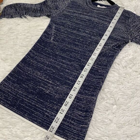 Reiss Sierra Crew Neck Sweater in Navy Blue Melange Small - Picture 5 of 8